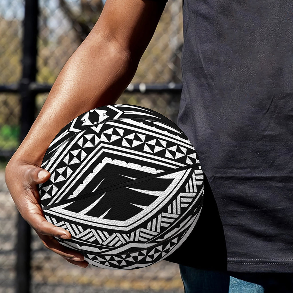 Black And White Maori Tattoo Print Basketball