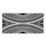 Black And White Maori Tattoo Print Beach Towel