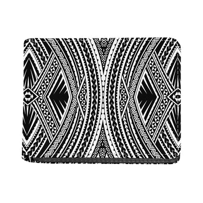 Black And White Maori Tattoo Print Bifold Wallet