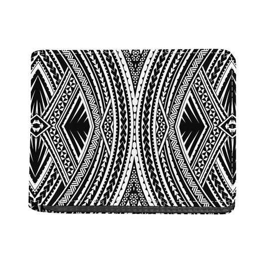 Black And White Maori Tattoo Print Bifold Wallet
