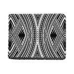 Black And White Maori Tattoo Print Bifold Wallet