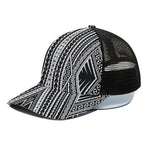 Black And White Maori Tattoo Print Black Mesh Trucker Cap