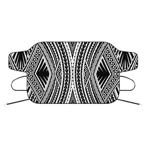 Black And White Maori Tattoo Print Car Windshield Snow Cover