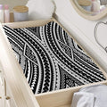 Black And White Maori Tattoo Print Changing Pad Cover