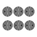 Black And White Maori Tattoo Print Coaster Set
