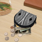 Black And White Maori Tattoo Print Coin Purse