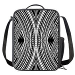 Black And White Maori Tattoo Print Crossbody Lunch Bag