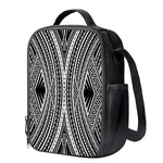 Black And White Maori Tattoo Print Crossbody Lunch Bag