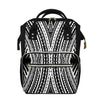 Black And White Maori Tattoo Print Diaper Bag