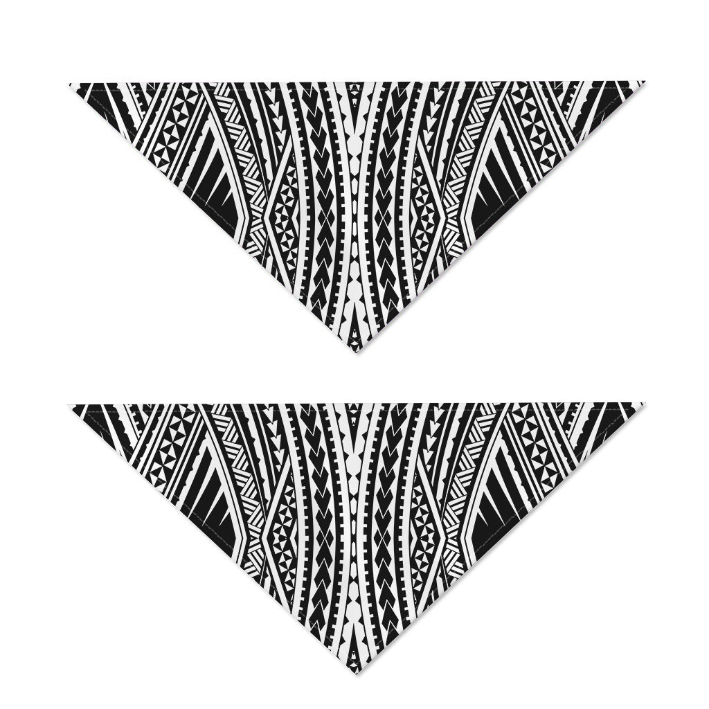 Black And White Maori Tattoo Print Dog Bandana