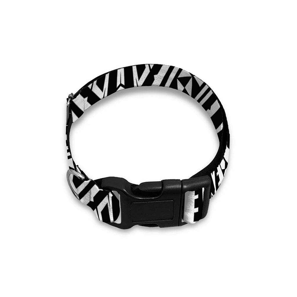Black And White Maori Tattoo Print Dog Collar