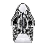 Black And White Maori Tattoo Print Dog Zip Up Hoodie