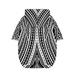 Black And White Maori Tattoo Print Dog Zip Up Hoodie