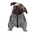 Black And White Maori Tattoo Print Dog Zip Up Jacket
