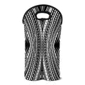 Black And White Maori Tattoo Print Double Neoprene Wine Tote