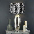 Black And White Maori Tattoo Print Drum Lamp Shade