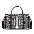 Black And White Maori Tattoo Print Duffel Bag