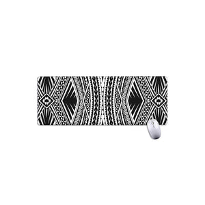 Black And White Maori Tattoo Print Extended Mouse Pad