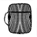 Black And White Maori Tattoo Print Front Pocket Bible Bag