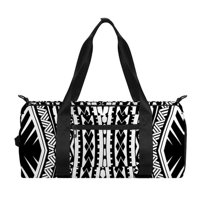 Black And White Maori Tattoo Print Gym Bag