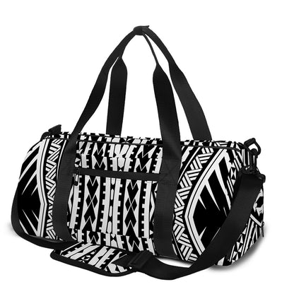 Black And White Maori Tattoo Print Gym Bag