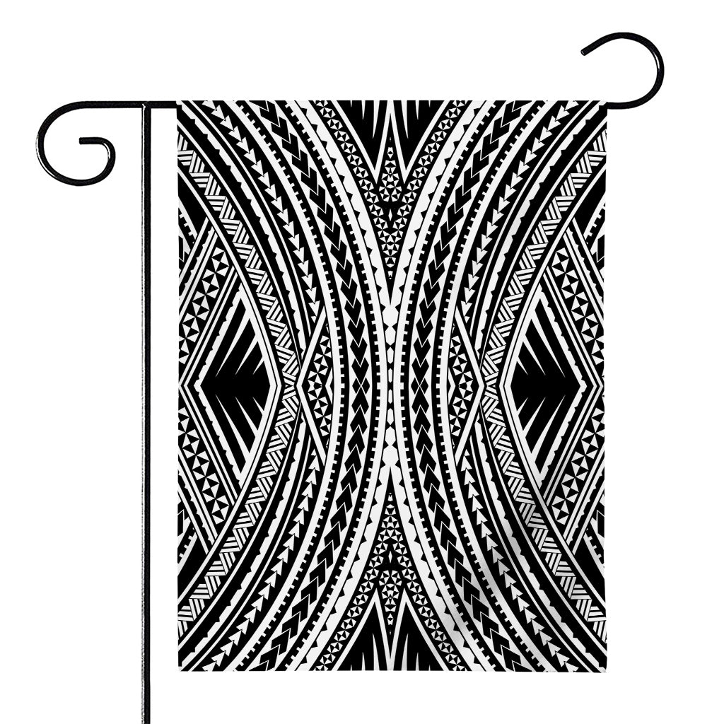 Black And White Maori Tattoo Print House Flag