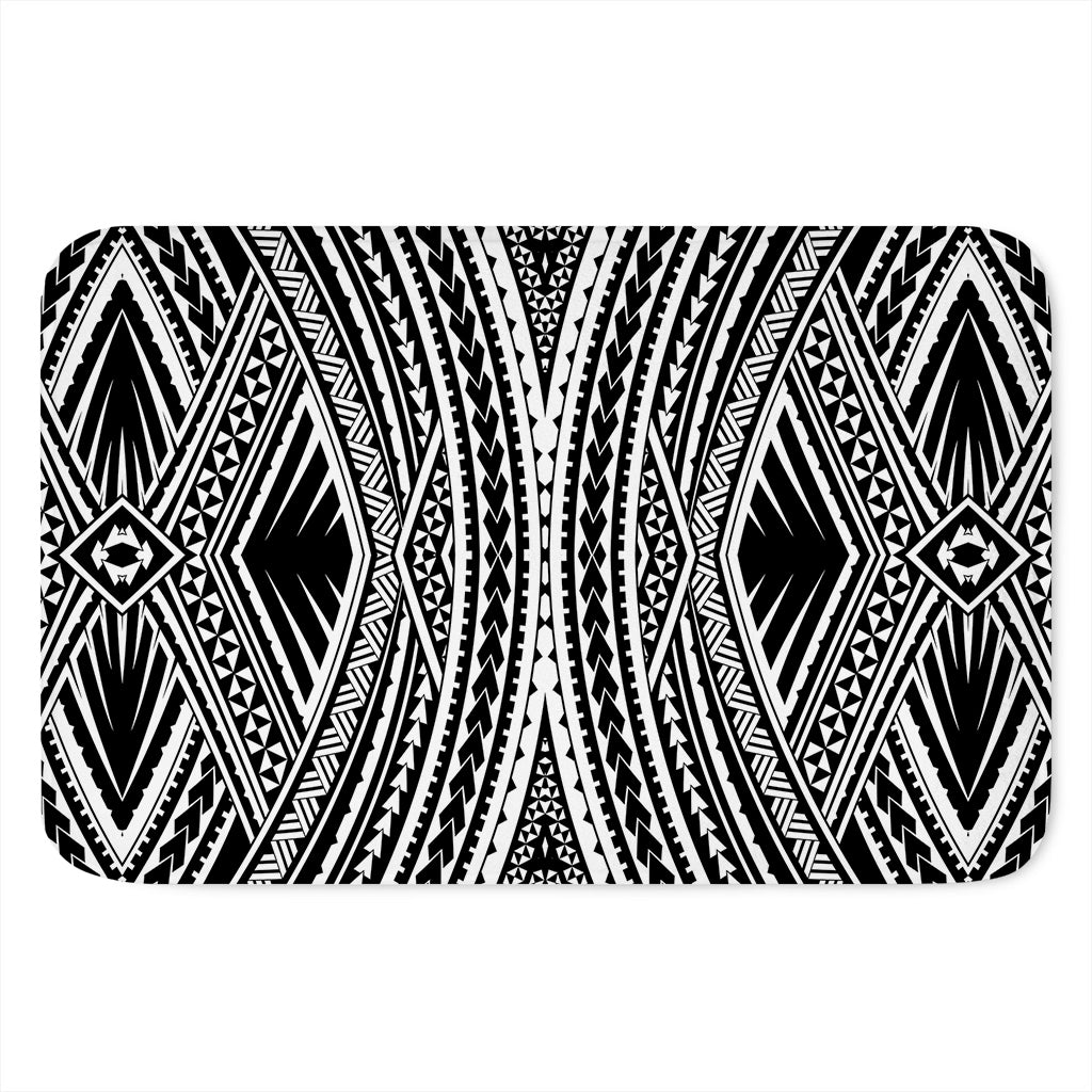 Black And White Maori Tattoo Print Indoor Door Mat