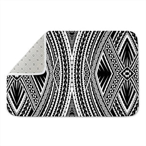 Black And White Maori Tattoo Print Indoor Door Mat