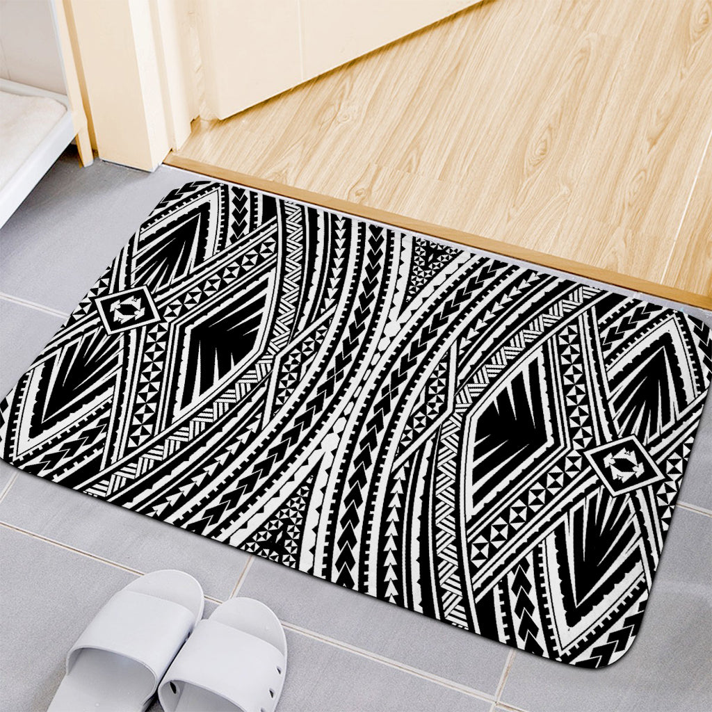 Black And White Maori Tattoo Print Indoor Door Mat