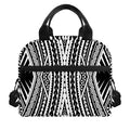 Black And White Maori Tattoo Print Insulated Lunch Bag