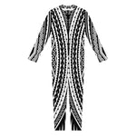 Black And White Maori Tattoo Print Jumpsuit