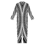 Black And White Maori Tattoo Print Jumpsuit