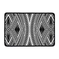 Black And White Maori Tattoo Print Kitchen Mat
