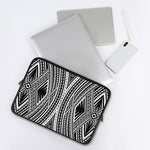 Black And White Maori Tattoo Print Laptop Sleeve