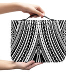 Black And White Maori Tattoo Print Leather Bible Cover