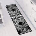 Black And White Maori Tattoo Print Long Kitchen Mat