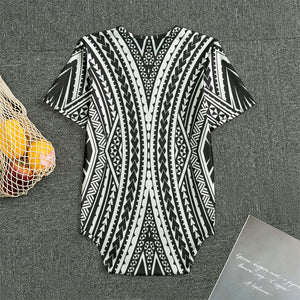 Black And White Maori Tattoo Print Men's Bodysuit