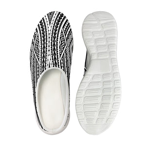 Black And White Maori Tattoo Print Mesh Casual Shoes