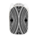 Black And White Maori Tattoo Print Mesh Laundry Hamper