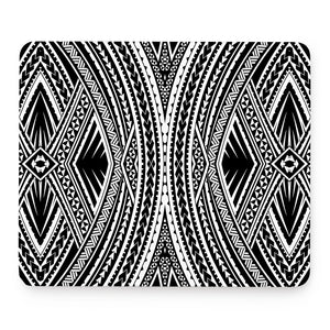 Black And White Maori Tattoo Print Mouse Pad