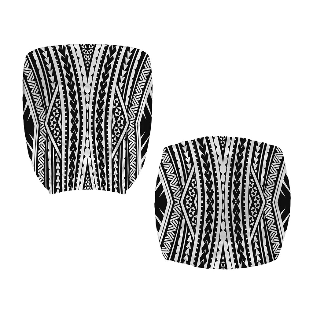 Black And White Maori Tattoo Print Office Chair Cover