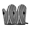 Black And White Maori Tattoo Print Oven Mitts