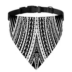 Black And White Maori Tattoo Print Over The Collar Dog Bandana