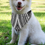Black And White Maori Tattoo Print Over The Collar Dog Bandana