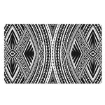 Black And White Maori Tattoo Print Polyester Doormat