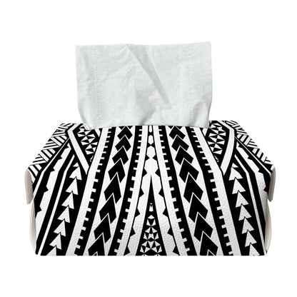 Black And White Maori Tattoo Print Rectangle Tissue Box Cover