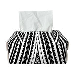 Black And White Maori Tattoo Print Rectangle Tissue Box Cover