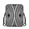 Black And White Maori Tattoo Print Rectangular Crossbody Bag