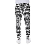 Black And White Maori Tattoo Print Scuba Joggers