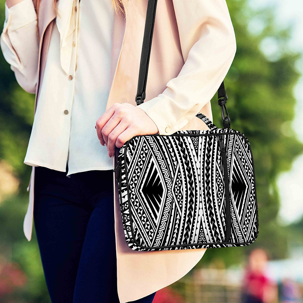 Black And White Maori Tattoo Print Shoulder Strap Bible Bag